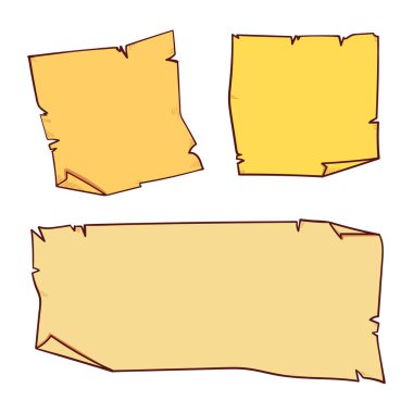 Çizgi roman tarzı sarı çıkartmalar. Tasarımınız için şablonu hazırlayın