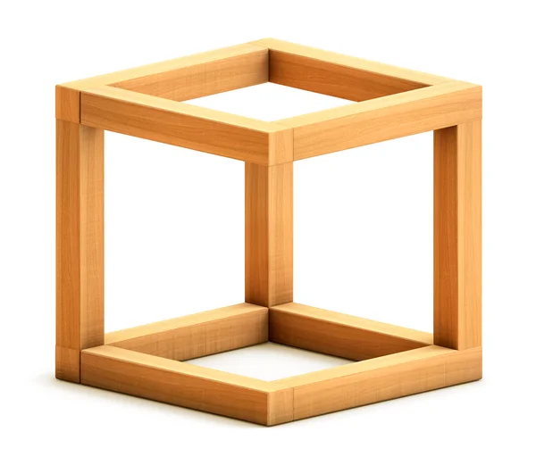 Невозможный куб — стоковое фото