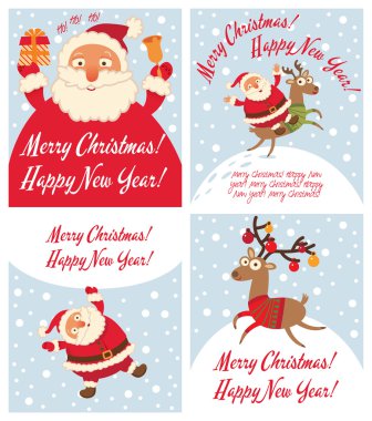 Noel Baba ve Noel reindeer