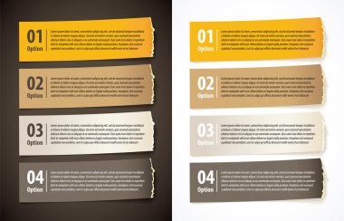 Vario için kâğıt şerit şeklinde infographics öğelerin ayarla