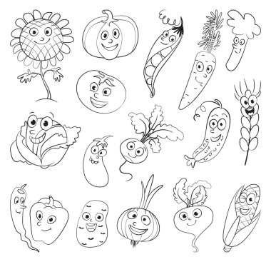 Sebze. Komik çizgi film karakteri