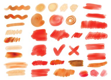 Set suluboya blobs ve konturlar