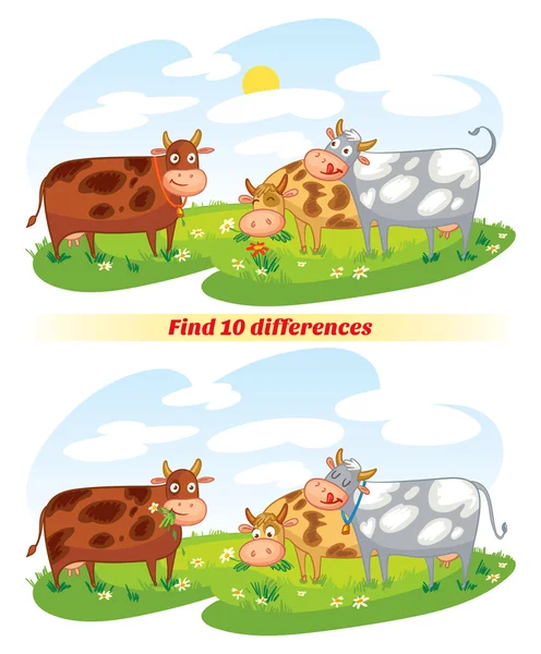 Trouver 10 différences — Image vectorielle