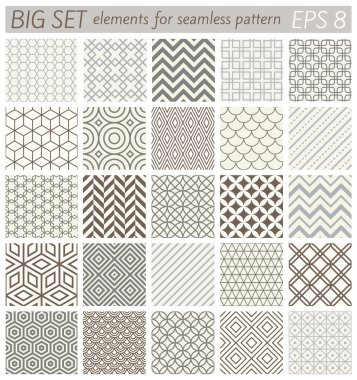 Big set elements for samples geometric vector patterns clipart