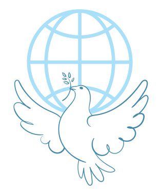 Barış güvercini. Vektör çizim