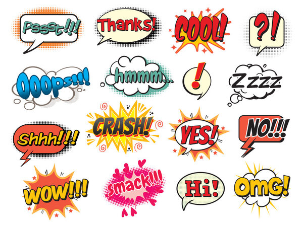 Bubble template for comics