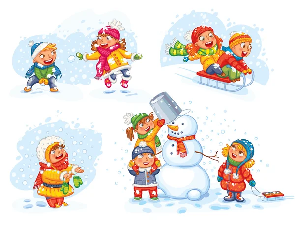 Wektory stockowe: zima dzieci, zdjęcia zimy, zimy - rysunki, obrazy, ilustracje | Depositphotos