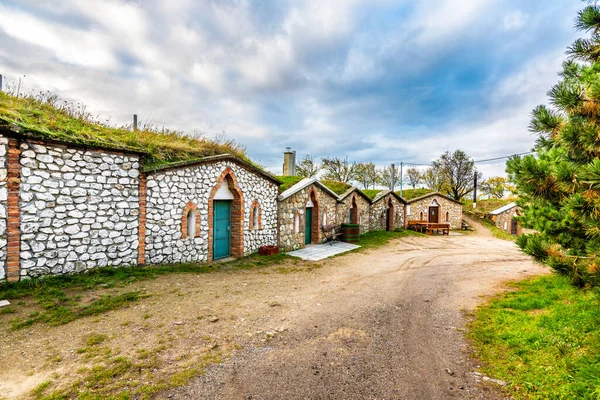 Traditionelle Historische Weinkeller Vrbice Dorf Region Südmähren Tschechische Republik Kleine — Stockfoto