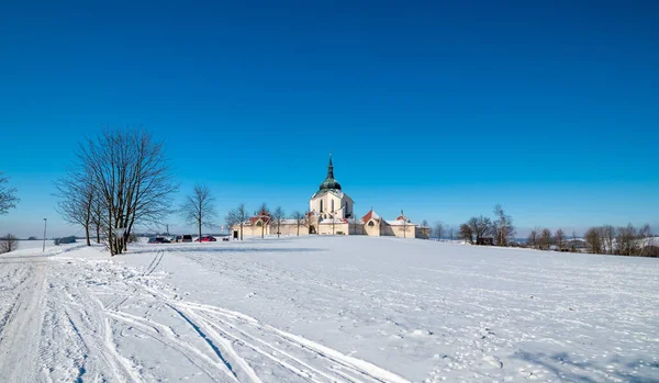 Die Pilgerkirche Johannes Von Nepomuk Auf Dem Grünen Berg Zdar — Stockfoto