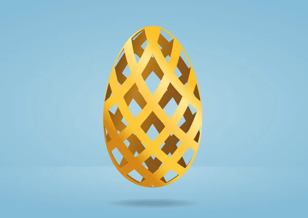 Decorative golden egg — Stock Vector