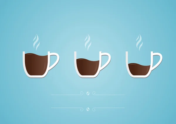 Kopje koffie met hart — Stockvector
