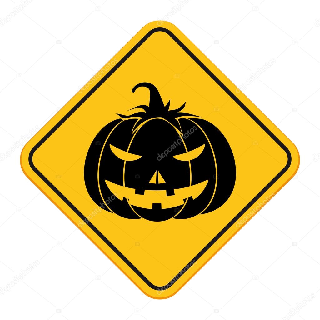 Halloween pumpkin sign
