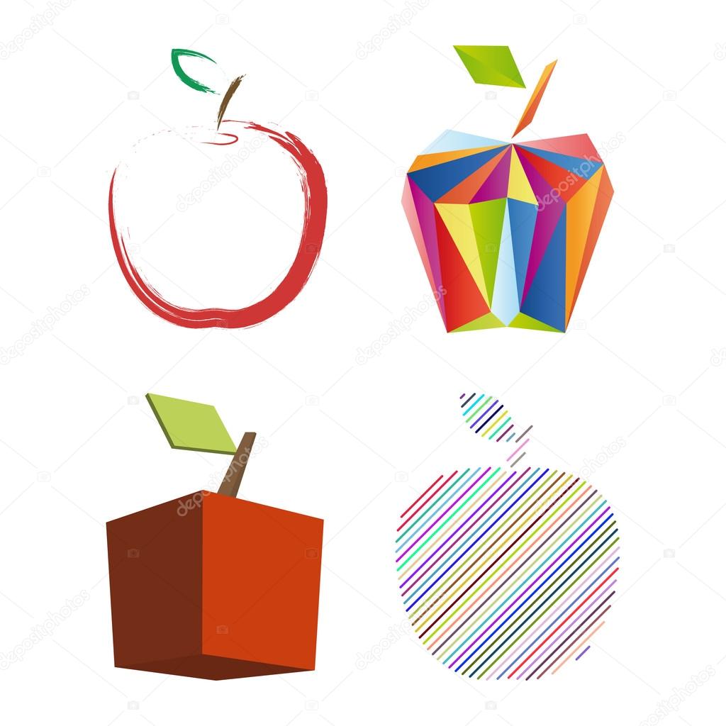 Abstract apple set