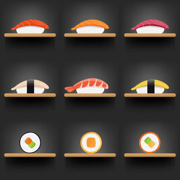 Sushi a háttérben — Stock Vector