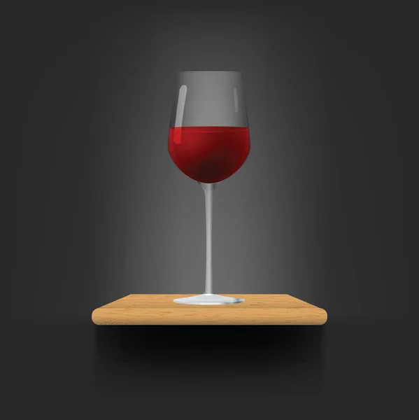 Glass of red wine — Stock Vector