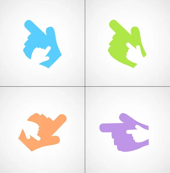 Ontwerpsjabloon voor hand-pictogram — Stockvector