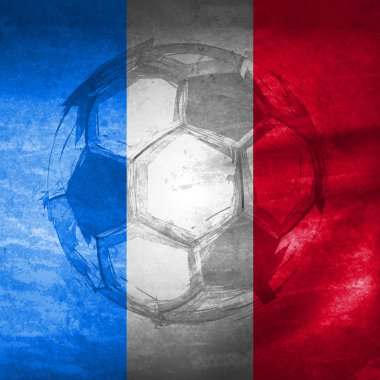 Bayrak Fransa futbol topu kolay düzenlenebilir