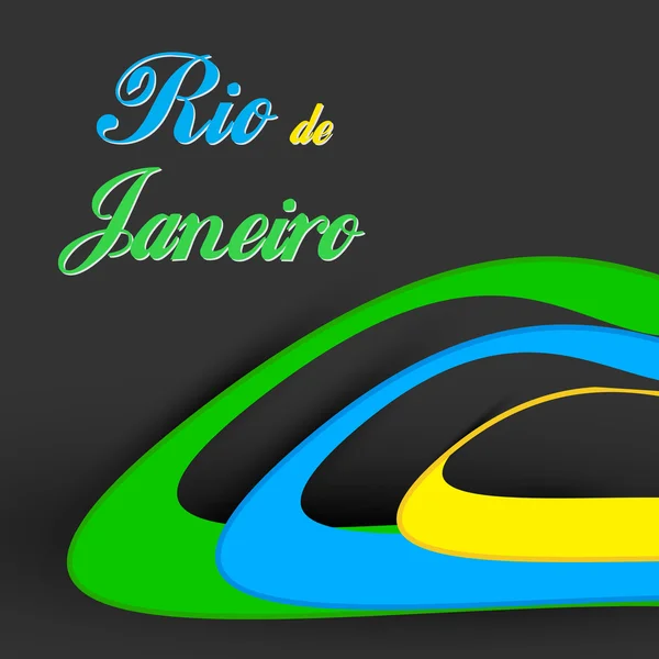 Rio Hintergrundfarben der brasilianischen Flagge — Stockvektor
