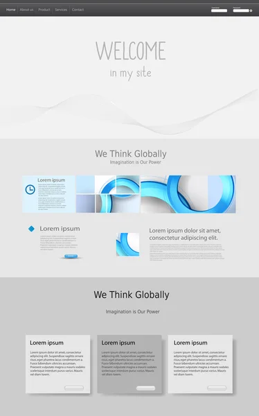 Web-Design-Vektorvorlage, leicht editierbar — Stockvektor