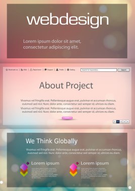arka plan bulanık ile Web sitesi şablon tasarımı