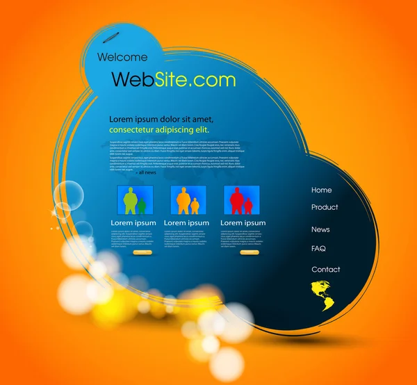 Design del modello di pagina Web, facilmente modificabile — Vettoriale Stock