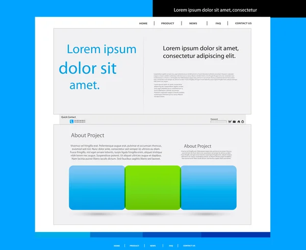 ウェブサイトテンプレート — ストックベクタ