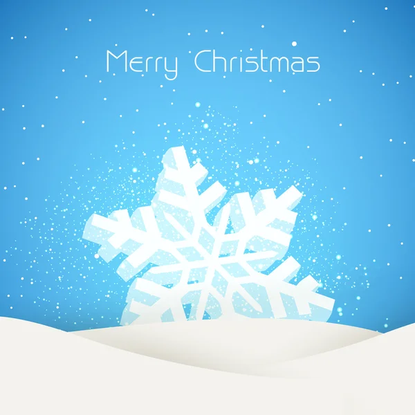 Christmas greeting card with snowflake — Stock Vector