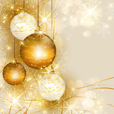 Christmas gold background, easy all editable