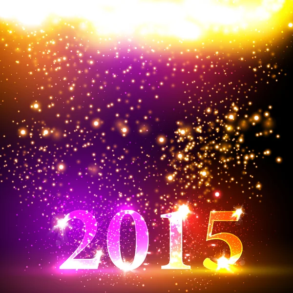 Mutlu yeni yıl 2015 renkli kutlama vektör tasarımı — Stok Vektör