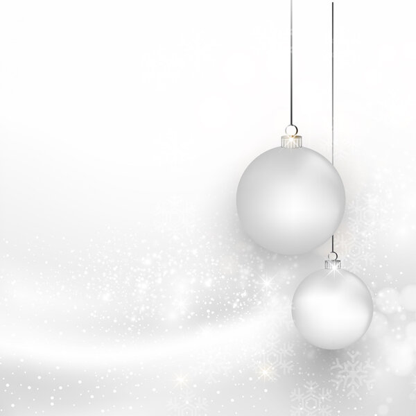 Рождественский серебряный фон со снежинкой, легко все редактируется
