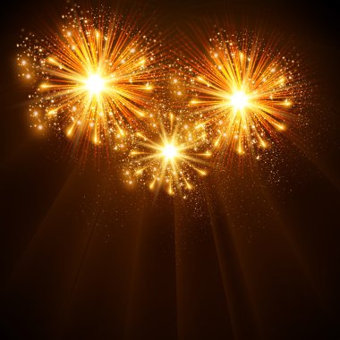 Mutlu yeni yıl 2014 havai fişek kutlama arka plan, kolay bütün e