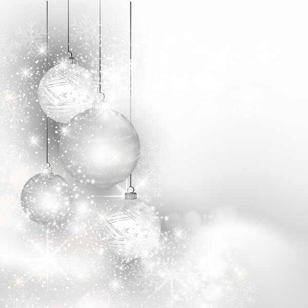 Рождественский серебряный фон, легко все редактируется
