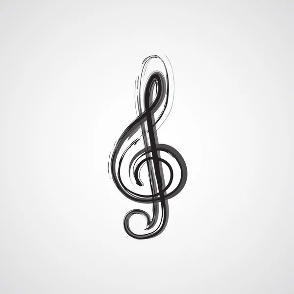 Music notes on a solide white background, easy editable — Stock Vector