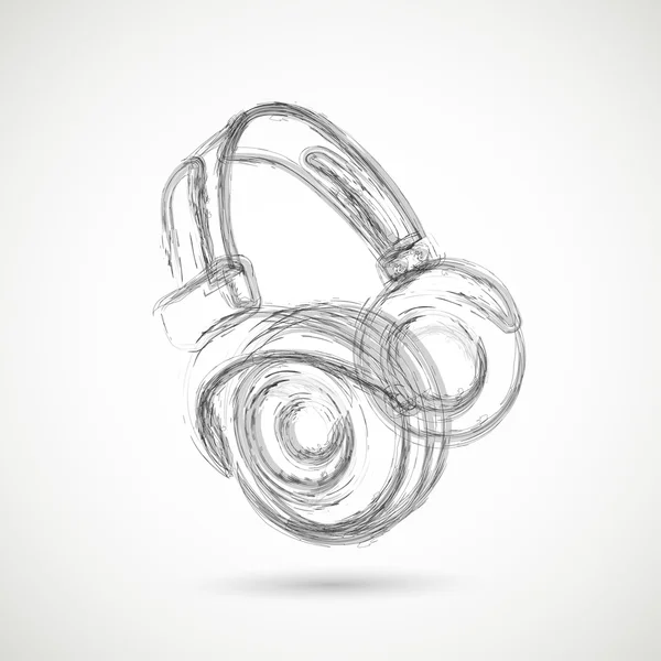 Casque Grunge, facile à éditer — Image vectorielle