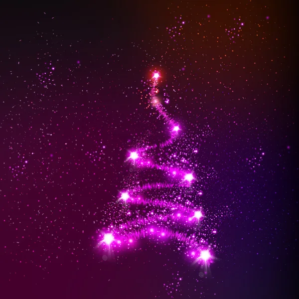 Christmas tree easy all editable — Stock Vector