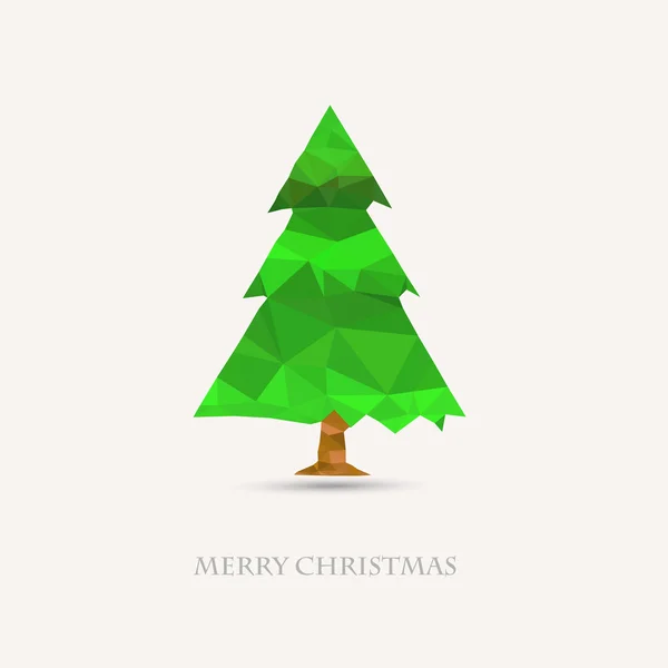 Árbol de Navidad de polígono de papel fácil todo editable — Vector de stock