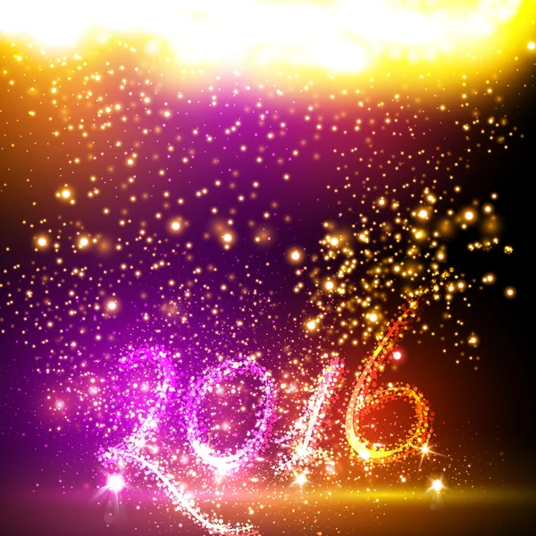 Yeni yıl 2016 kolay tüm düzenlenebilir — Stok Vektör