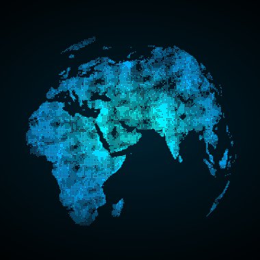 gece dünya kavramı, eps 10, kolay tüm düzenlenebilir