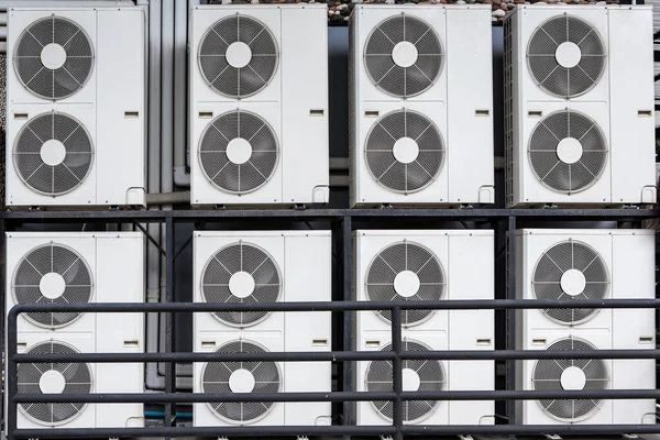 Compresores Aire Colocados Fuera Del Edificio Oficinas — Foto de Stock