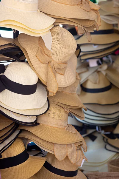 Cappelli Viaggio Venduti Negozio — Foto Stock