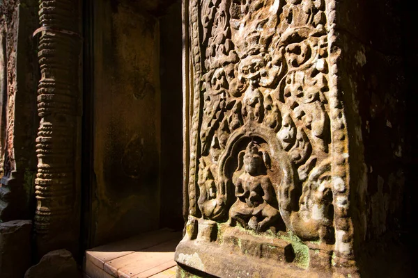 Prohm Tempel Een Stenen Kasteel Van Het Khmer Rijk Gelegen — Stockfoto