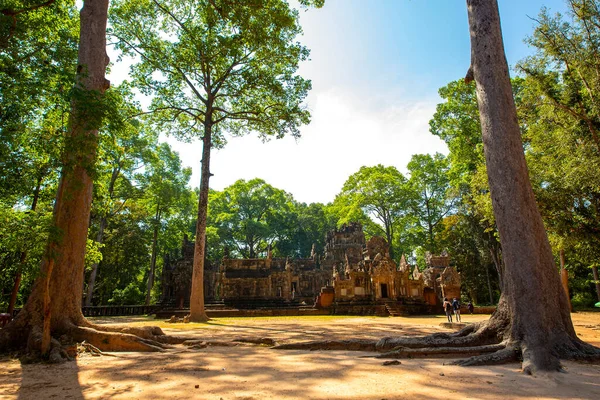 Castelo Redor Angkor Thom Pertence Império Khmer Localizado Centro Angkor — Fotografia de Stock