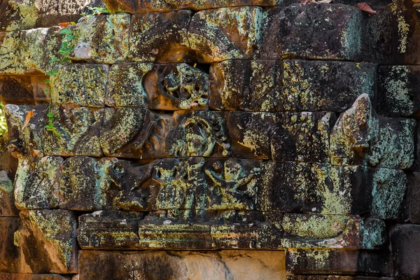 Angkor Wat Etrafındaki Oyma Kalıp Khmer Mparatorluğu Ait Angkor Thom — Stok fotoğraf