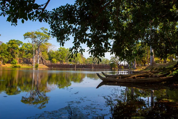Pont Autour Château Angkor Thom Appartenait Empire Khmer Situé Dans — Photo