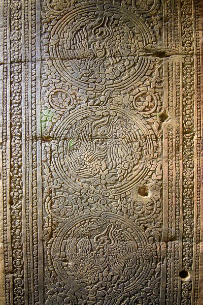 Низькі Рельєфні Зображення Навколо Замку Байон Належать Кхмерській Імперії Розташований — стокове фото