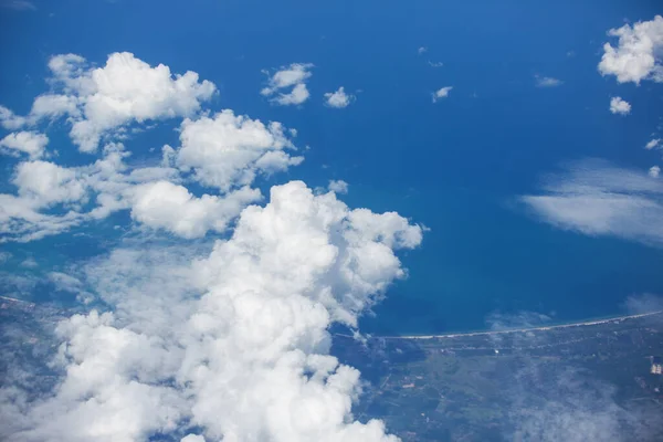 Nubes Tomadas Desde Ángulo Del Plano — Foto de Stock