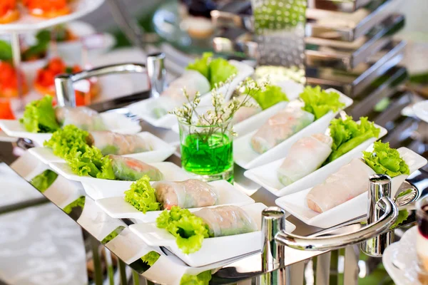 Cibo Buffet Catering Cene Mangiare Partito — Foto Stock