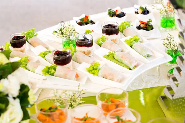 Cibo Buffet Catering Cene Mangiare Partito — Foto Stock