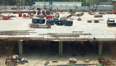 Tren istasyonunun inşaatı