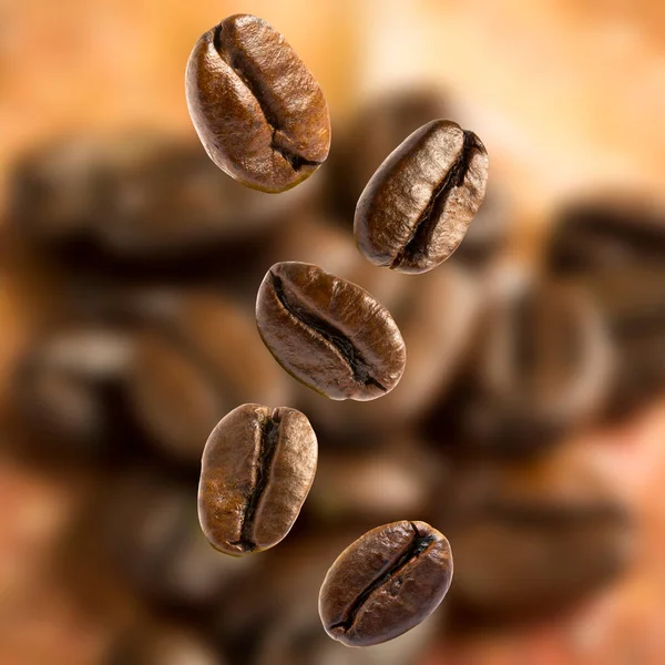 Frische Kaffeebohnen Sind Hintergrund — Stockfoto